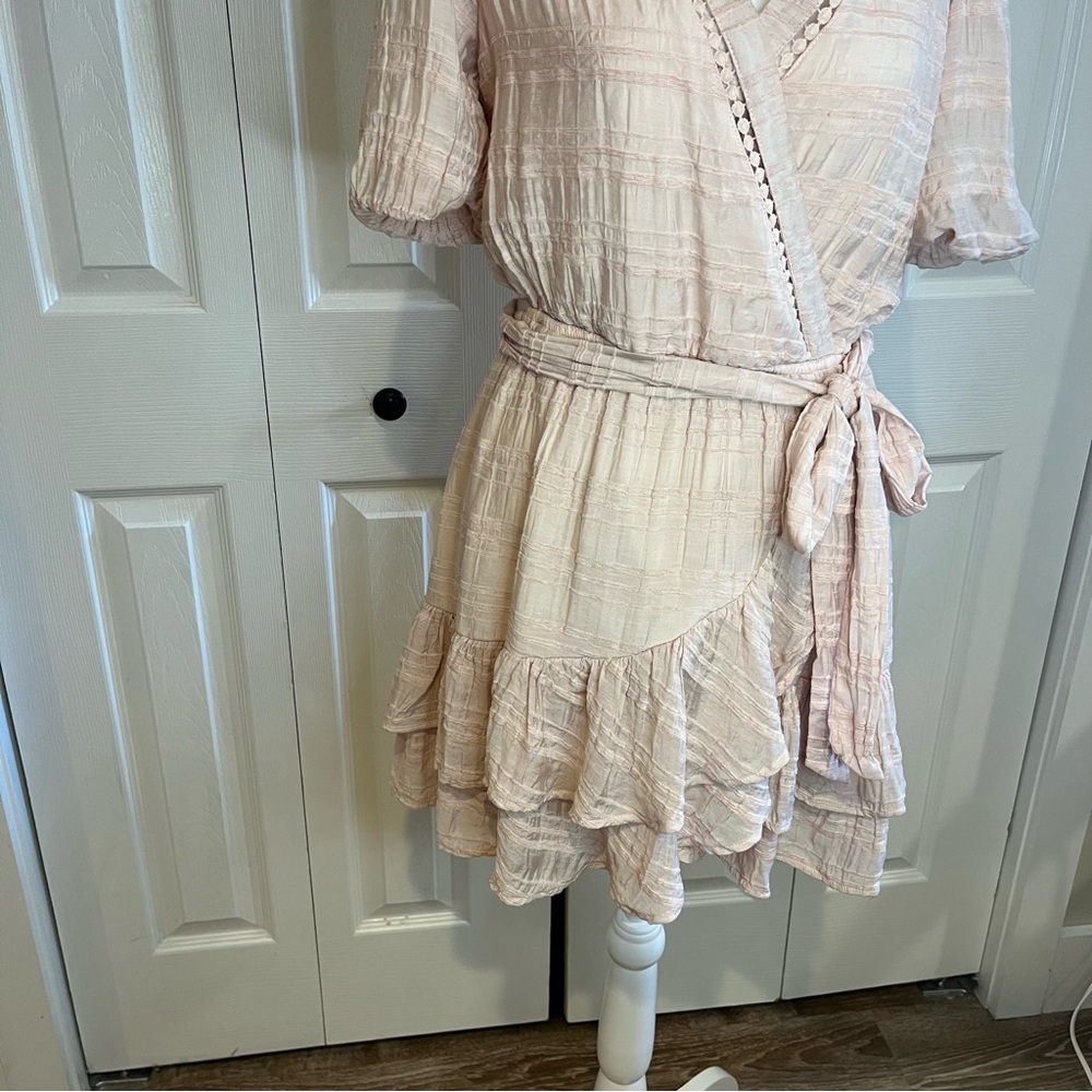 Love Colette dress, Chic Pink Wrap Dress, Size S - Picture 6 of 11